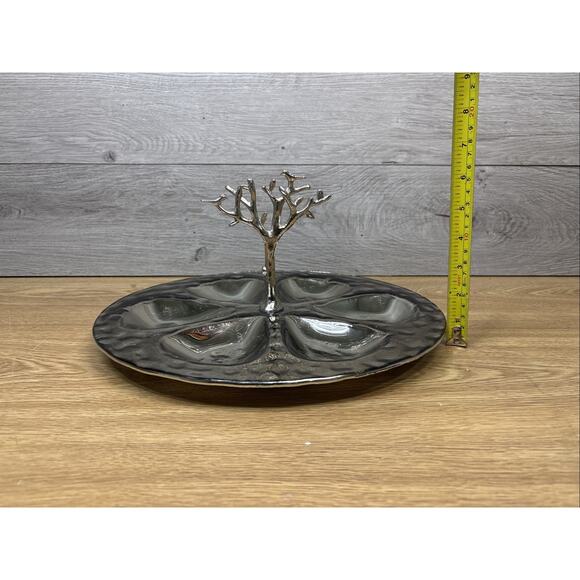 Michael Aram Signature Handmade Tree of Life Serving Plate Platter 12.75x6.5” - Picture 6 of 7